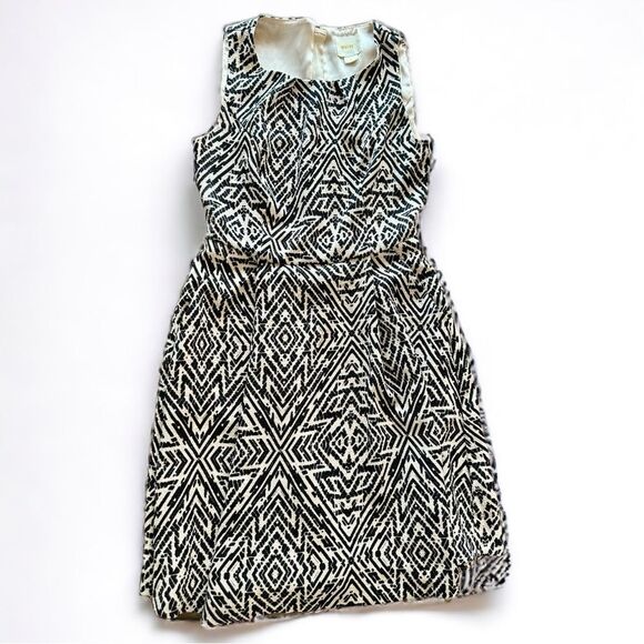 Maeve Anthropologie Pebble Tribal Print Dress Size 0 - Picture 3 of 9